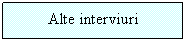 Text Box: Alte interviuri